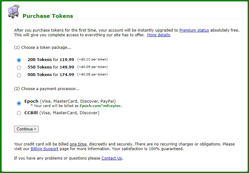 Myfreecams Token Prices